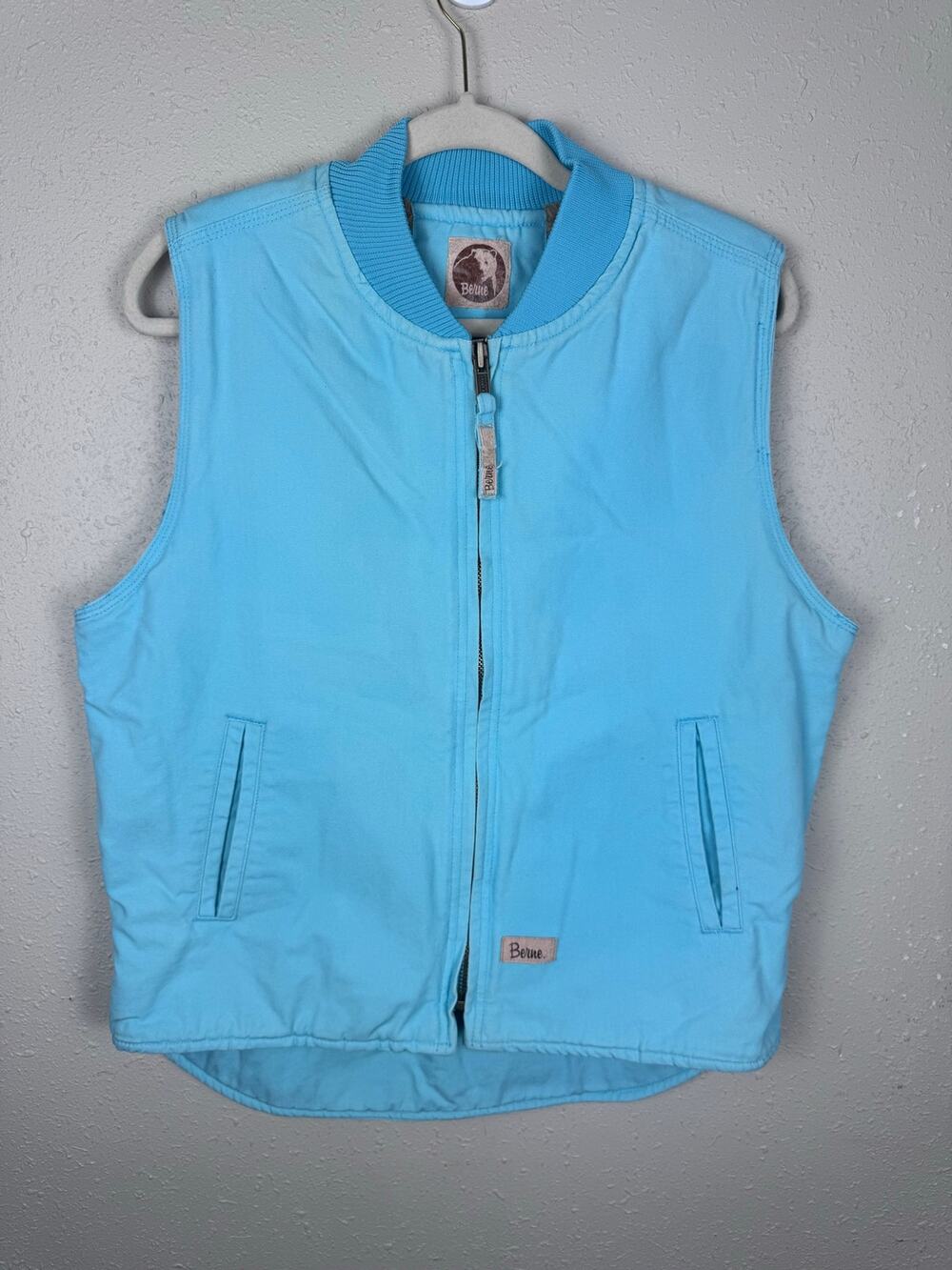 Berne Canvas Insulated Vest brightBlue Womens size Large